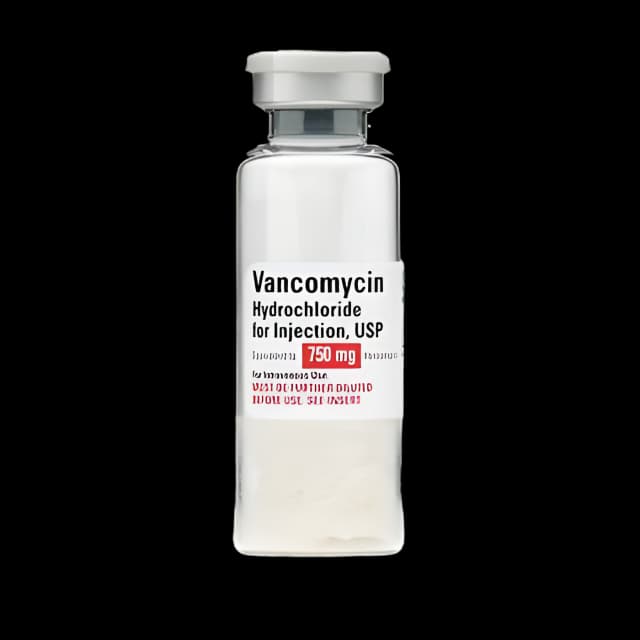 Vancomycin HCl, Preservative Free 750 mg Injection Single-Dose Vial 25 mL