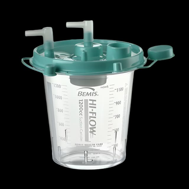 CleanTract™ 1200 mL Suction Canister with Pour Lid - BR Surgical