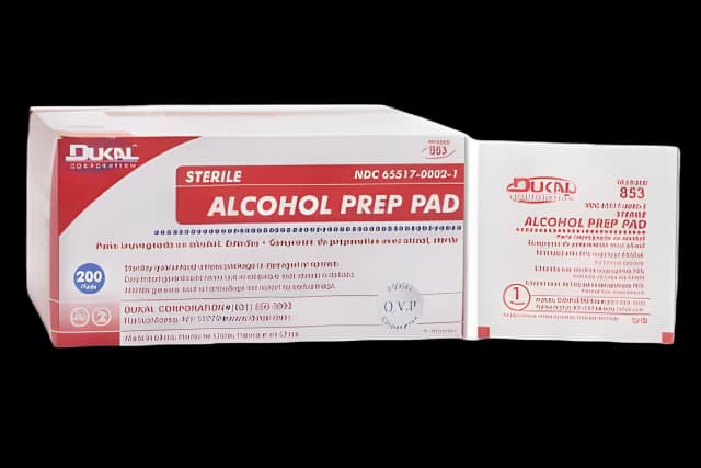 Alcohol Prep Pad Dukal® 70% Strength Isopropyl Alcohol Individual Packet Medium Sterile