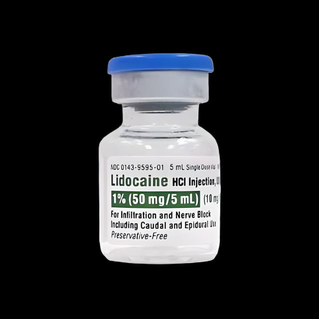 Lidocaine HCl, Preservative Free 1%, 10 mg / mL Injection Single-Dose Vial 5 mL - 1019820