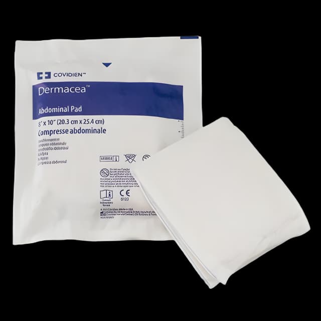 Abdominal Pad Dermacea™ 8 X 10 Inch 432 per Case NonSterile Rectangle