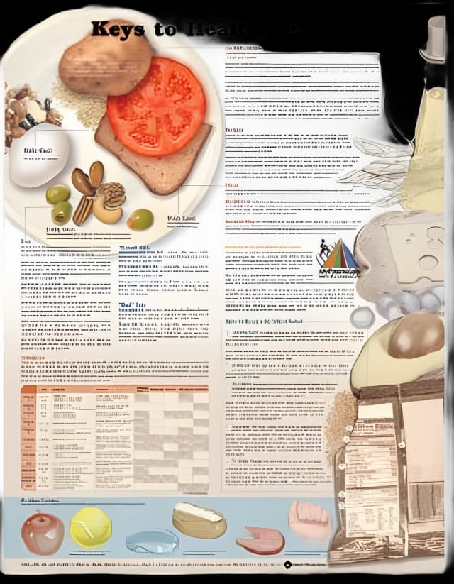 Chart Keys to Healthy Eating 20 X 26 Inch Heavy Paper Laminated