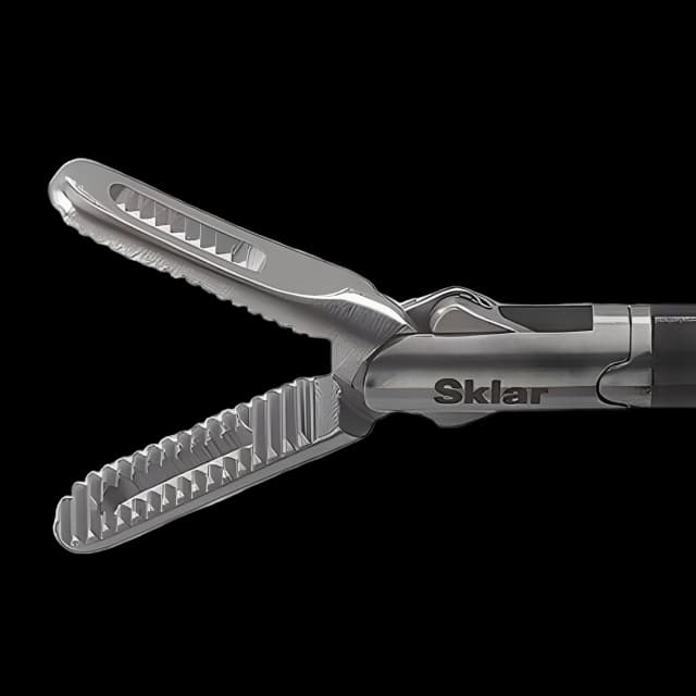 Grasping Forceps Sklartech 5000™ 19 Inch Length Straight 5 mm Tip, Fenestrated, Serrated