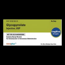 Glycopyrrolate 0.2 mg / mL Injection Multiple-Dose Vial 20 mL - 70700090323