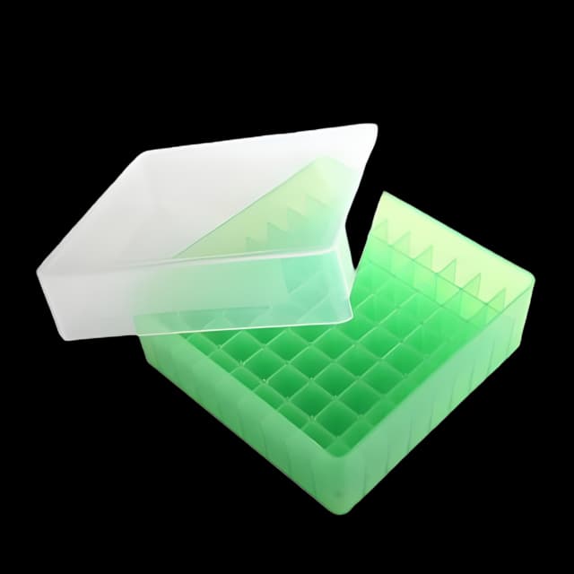 Cryo Storage Box 81 Tube - Green Polypropylene