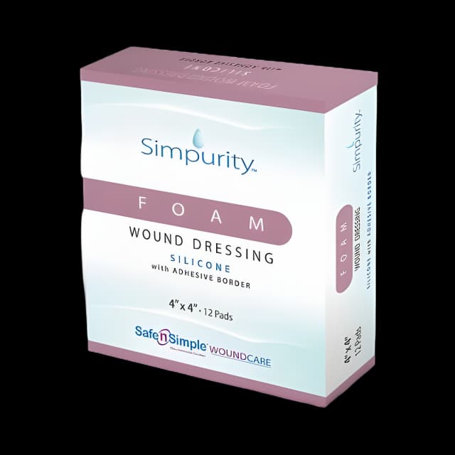 Simpurity 4x4 Silicone Foam Dressing - Sterile Wound Care