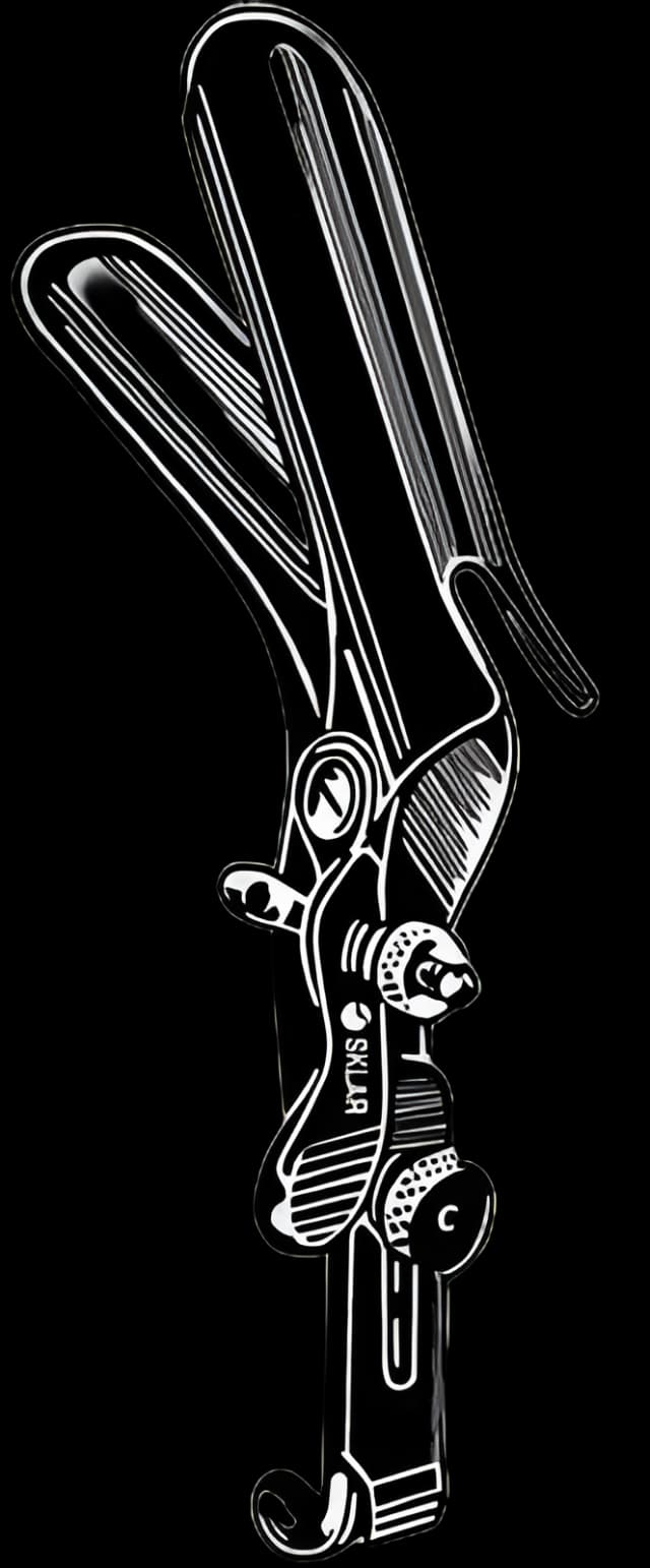 Sklar Black™ Laser Vaginal Speculum - Medium Size