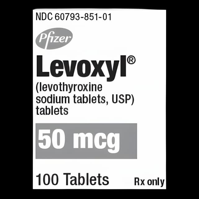 Levoxyl® Levothyroxine Sodium 50 mcg Tablet Bottle 100 Tablets