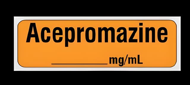 Drug Label Shamrock Syringe Label Acepromazine / _____ mg/mL Orange 1/2 X 500 Inch