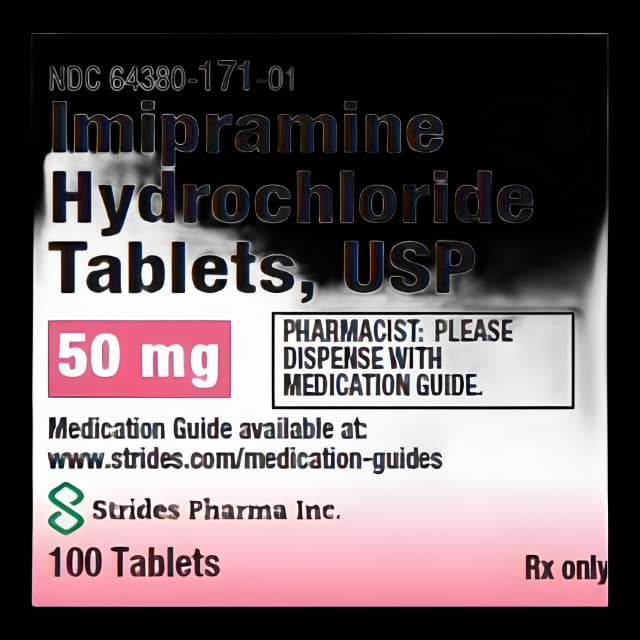 Imipramine HCl 50 mg Tablet Bottle 100 Tablets