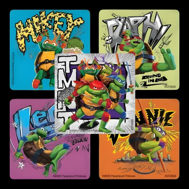 SmileMakers® 100 per Roll Teenage Mutant Ninja Turtles: Mutant Mayhem Sticker 2-1/2 Inch