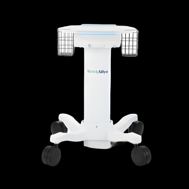 Electrocardiograph Roll Stand Welch Allyn 28 W x 15 H x 38 D Inches White Lower Shelf Not Included