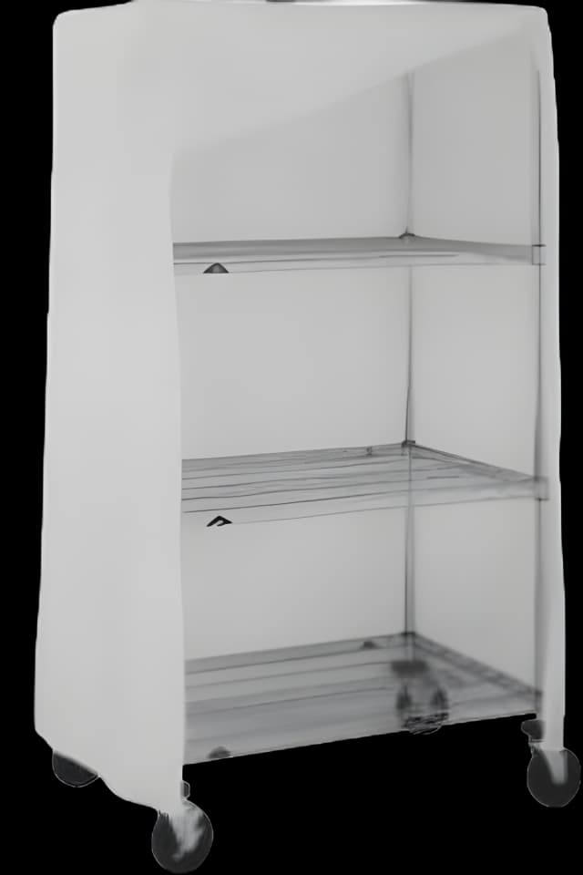 Cart Cover Metro® White Vinyl Coated Nylon 24 X 36 X 74 Inch Hook and Loop Closure