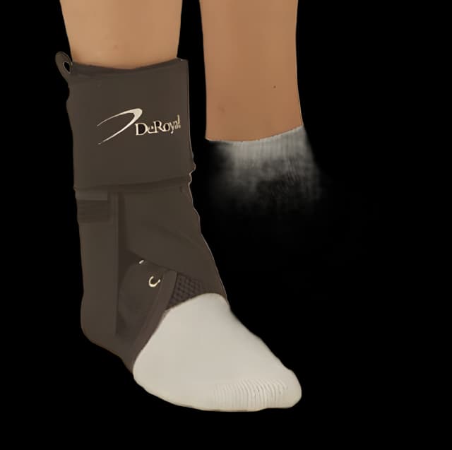 Ankle Support DeRoyal® Medium Lace-Up / Cuff Closure Foot