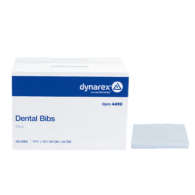 Dental Bib 13 X 18 Inch Blue, 2-Ply, NonSterile
