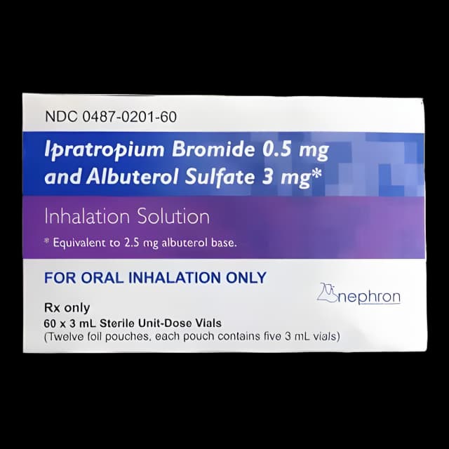 Ipratropium / Albuterol Sulfate 0.5 mg - 3 mg / 3 mL Solution Nebulizer Ampule 60 Ampules