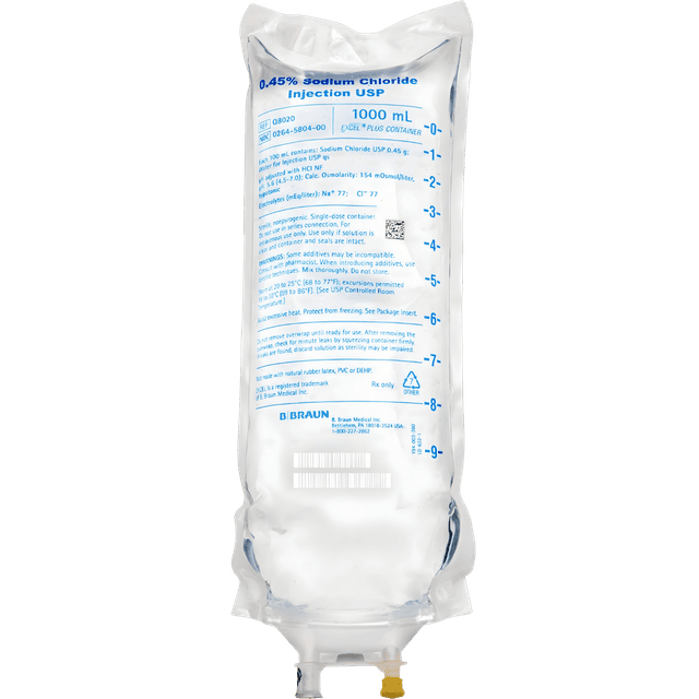 ExcelPlus Sodium Chloride Injections, 0.45%, 1000 ml