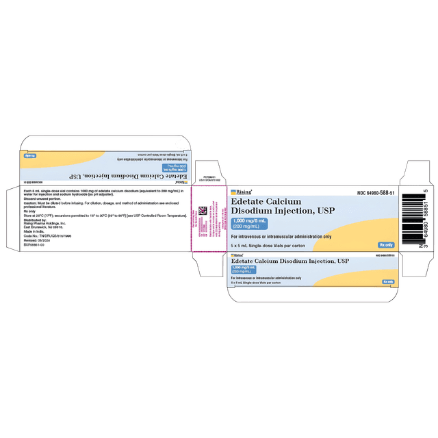 Edetate Calcium Disodium 200 mg / mL Injection, 5mL, SDV, 5/CT