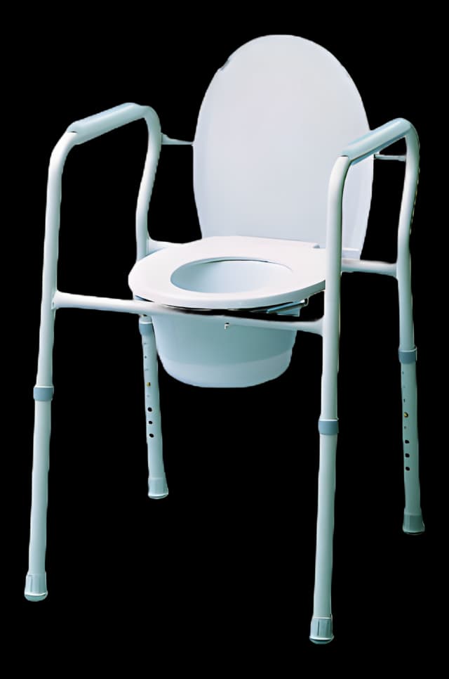 3-in-1 Commode Chair Graham-Field Fixed Arms Steel Frame Back Bar 14 Inch Seat Width 300 lbs. Weight Capacity