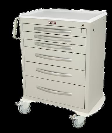 Medication Cart Harloff A series Aluminum 22 X 36.75 X 43.75 Inch Three 3%XE2%X80? drawers (7.6 cm), two 6%XE2%X80? drawers (15.2 cm) and one 9%XE2%X80? drawer (22.7 cm)