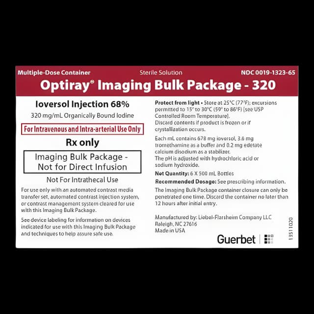 Optiray™ 320 Ioversol 68%, 320 mg / mL Injection Pharmacy Bulk Vial 500 mL