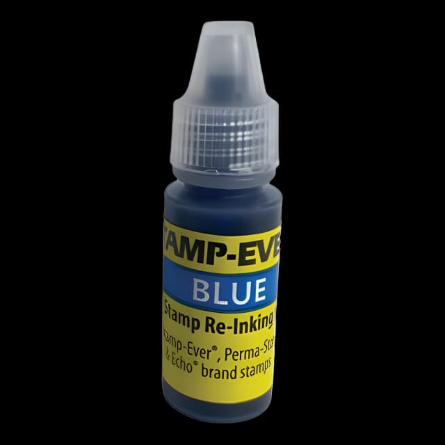 Refill Ink for Clik! and Universal Stamps, 7 mL Bottle, Blue