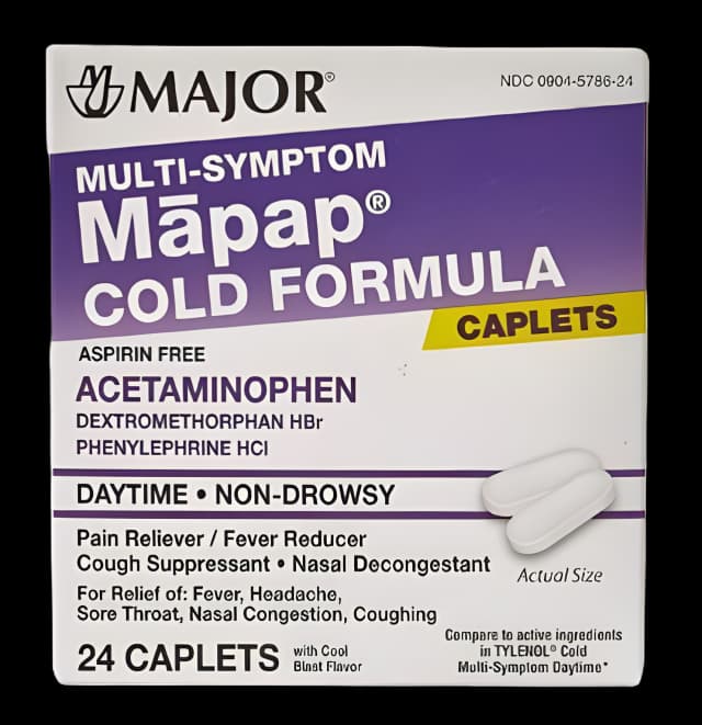 Mapap® Cold & Cough Relief Caplets - 24 Count
