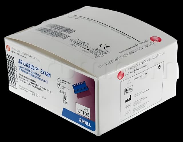 Small Style Ligating Clip LIGACLIP® EXTRA Titanium Small Blue Cartridge 6 Clips