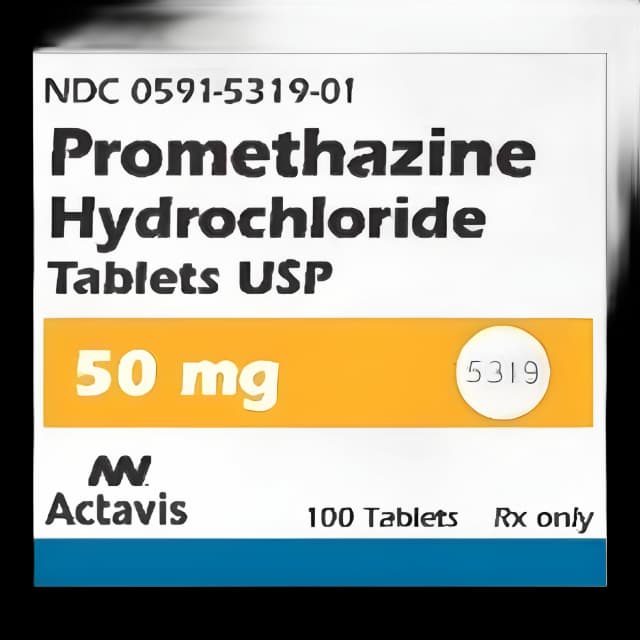 Promethazine HCl 50mg by Teva - Antihistamine Tablets