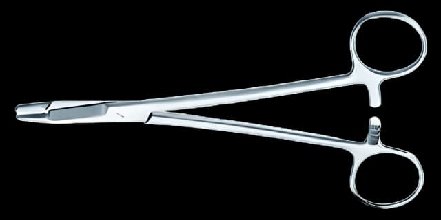 Needle Holder McKesson Argent™ 6-1/2 Inch Length Serrated Jaws Finger Ring Handle