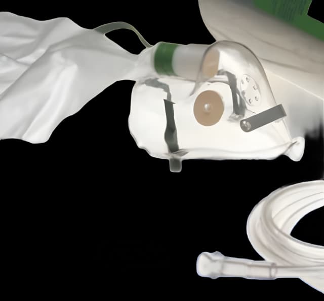 Oxygen Mask Elongated Style Adult One Size Fits Most Adjustable Head Strap - 1004500