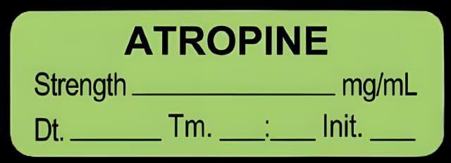 UAL™ Atropine Anesthesia Drug Labels - 1000/Roll