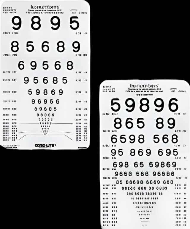 Eye Chart Lea Numbers® 16 Inch Distance Acuity Test
