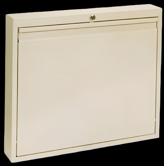 Wall Mount Desk Heavy Gauge Steel Beige 4 X 18 X 23-3/4 Inch