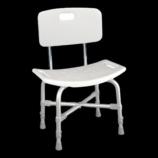 Bath Bench McKesson Without Arms Aluminum Frame With Backrest 20 Inch Seat Width 500 lbs. Weight Capacity