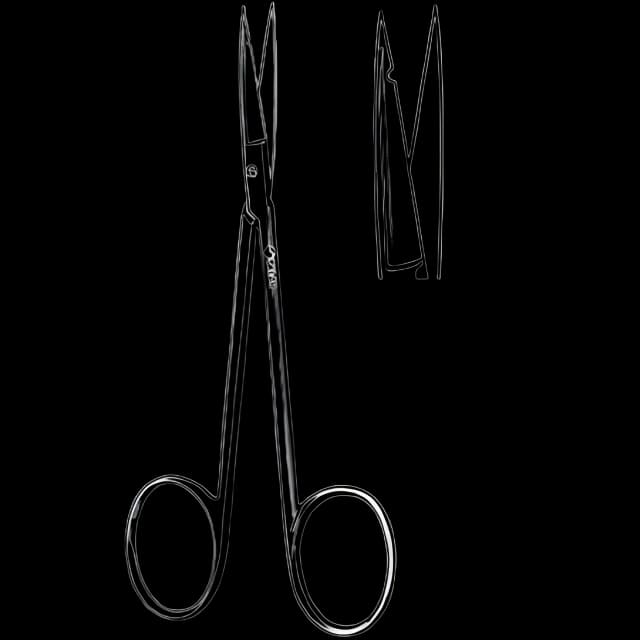 Operating Scissors Sklarlite™ Precision 3-1/2 Inch Length OR Grade Stainless Steel NonSterile Finger Ring Handle Straight Sharp Tip / Sharp Tip