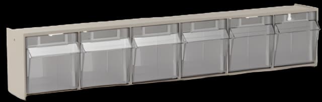 Tilt Front Bin TiltView® Tan Plastic 3-3/4 X 4-1/2 X 23-5/8 Inch