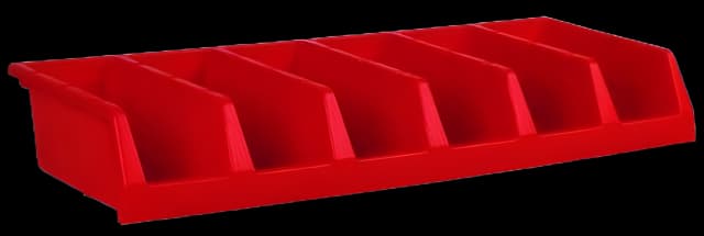 Storage Bin System Bins™ Red Plastic 5 X 12 X 33 Inch