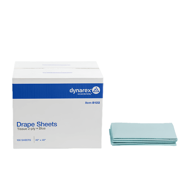 General Purpose Drape Standard Drape Sheet, Blue, 2-Ply, 40 W X 48 L Inch NonSterile