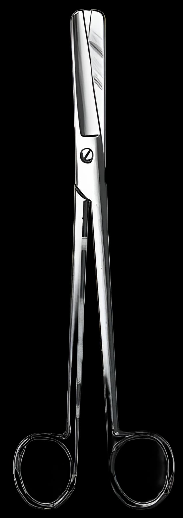 Uterine Scissors HerMann Sims 8 Inch Length Surgical Grade Stainless Steel NonSterile Finger Ring Handle Straight Blunt Tip / Blunt Tip