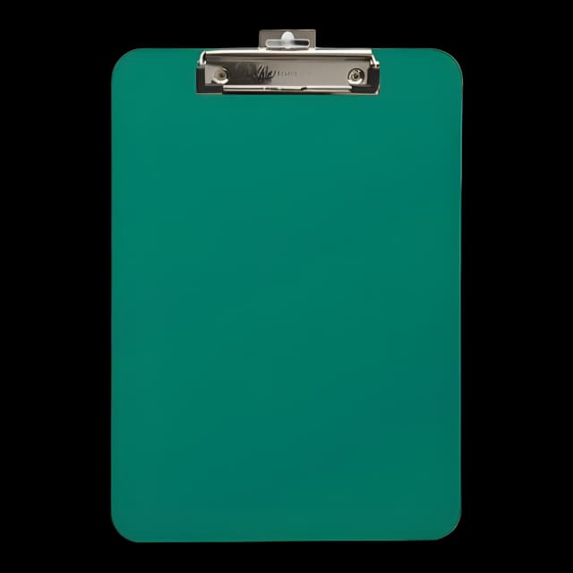 Unbreakable Recycled Clipboard, 0.25" Clip Capacity, Holds 8.5 x 11 Sheets, Green