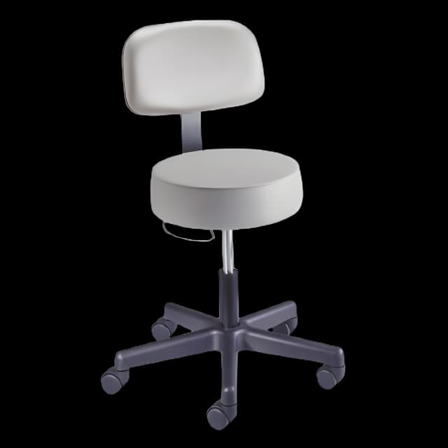 Exam Stool Value Plus Series Pneumatic Height Adjustment 2 Inch Dual Wheel Nylon Casters Graystone