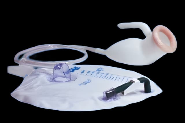 Male Urinal System Advantage Comfort 2 Liter Drain Bag One Way Valve Single Patient Use