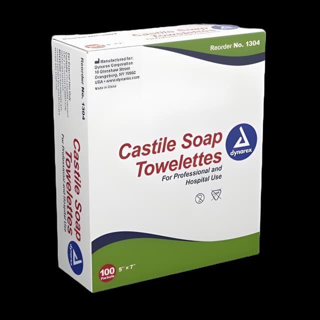 Castile Soap Towelette Dynarex® Individual Packet Scented 100 Count