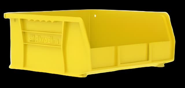 Storage Bin AkroBins® Yellow Plastic 5 X 10-7/8 X 11 Inch