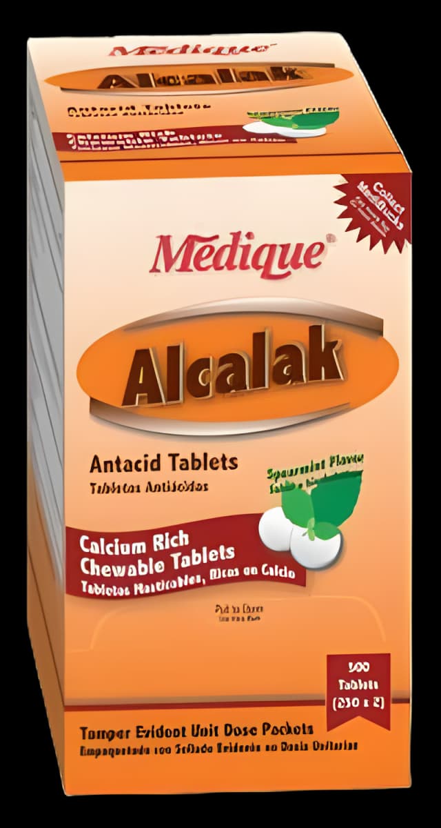 Antacid Alcalak 420 mg Strength Chewable Tablet 24 per Box