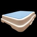 Bath Step Grab Bar IdeaWorks White / Blue Steel