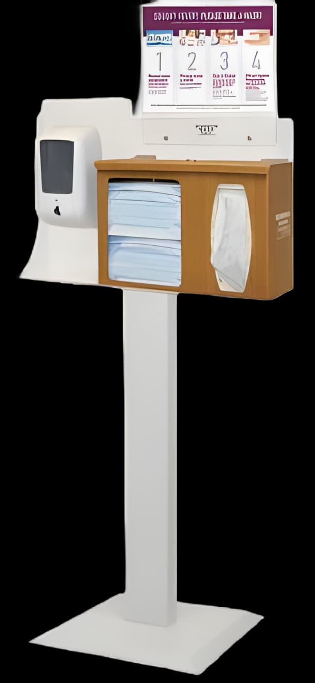 BOWMAN® Hygiene Dispenser - ABS Fauxwood Floor Stand