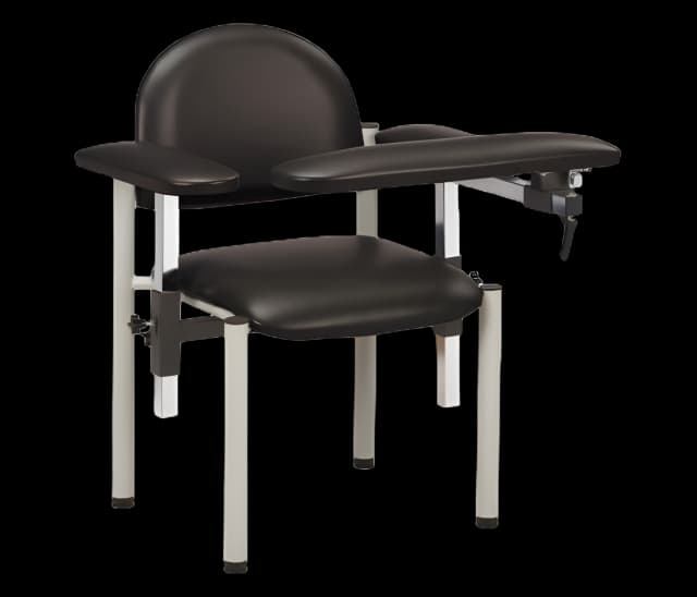 Blood Drawing Chair SC Series 1 Adjustable Flip Up Armrest Black