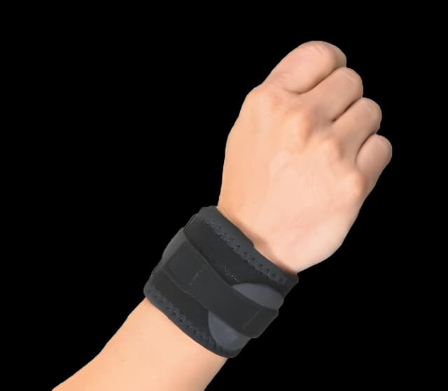 Wrist Support "Squeeze" Ulnar Compression Wrap Wraparound / Wristlet Neoprene Left or Right Wrist Black One Size Fits Most